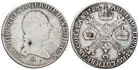 Austria. 1/4 kronenthaler. 1788. H. (Km-38). Ag. 7,14 g. Rare. F. Est...70,00.