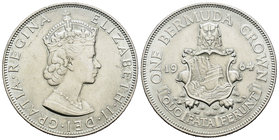 Bermuda. Elizabeth II. 1 corona. 1964. (Km-14). Ag. 22,69 g. UNC. Est...20,00.