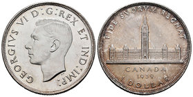 Canada. George VI. 1 dollar. 1939. (Km-38). Ag. 23,37 g. XF. Est...40,00.