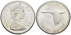 Canada. Elizabeth II. 1 dollar. 1867. (Km-70). Ag. 23,37 g. Almost UNC. Est...25,00.
