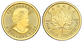 Canada. 5 dollar. 2016. Au. 3,12 g. PR. Est...125,00.