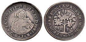Costa Rica. 1 real. 1847. JB. (Km-65). Ae. 2,91 g. Esto puede ser una moneda confusa para los no iniciados porque también muestra la fecha 1846 como e...