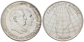 Denmark. Frederik IX. 2 coronas. 1953. (Km-844). Ag. 15,00 g. It retains some luster. Almost UNC. Est...25,00.