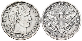 United States. 1/2 dollar. 1912. San Francisco. S. (Km-116). Ag. 12,25 g. Almost VF. Est...30,00.