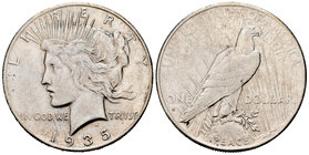 United States. 1 dollar. 1935. San Francisco. S. (Km-150). Ag. 26,63 g. Almost VF. Est...25,00.