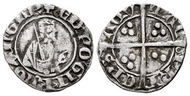 France. Raymond V, VI, VII. Denier. (1148-1249). Toulouse. (Bd-721). Anv.: RAMON COMES. Con S en el 2º cuartel. Rev.: TOLOSA CIVI. Ag. 1,21 g. Scarce....