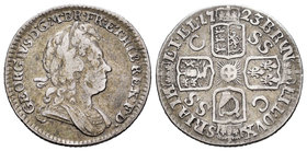 United Kingdom. George I. 6 pence. 1723. SSC. (Km-5553.2). (S-3652). Ag. 2,94 g. Choice F. Est...50,00.
