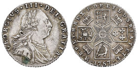 United Kingdom. George III. 6 pence. 1787. (Km-606.2). (S-3749). Ag. 2,99 g. Choice VF. Est...60,00.