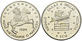 Greece. 5 ecus. 1994. 18,75 g. UNC. Est...15,00.