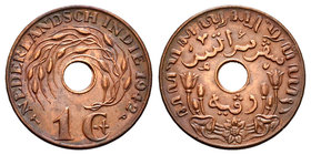 Dutch India. 1 cent. 1943. P. (Km-317). Ae. 4,02 g. XF. Est...15,00.