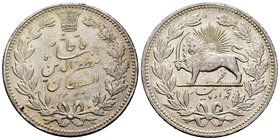 Iran. Muzaffar al-Din Shah. 500 dinares. 1320 H (1902). (Km-976). Ag. 22,92 g. Almost XF. Est...50,00.