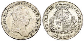 Italy. Joseph II. 1 lira. 1787. Milano. LB. (Km-43). Ag. 6,27 g. Scarce. Choice VF. Est...160,00.