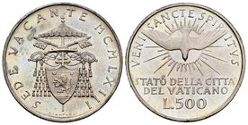 Italy. Papal States. 500 liras. 1963. Sede Vacante. (Km-75). Ag. 11,00 g. Original luster. Almost UNC. Est...25,00.