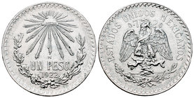 Mexico. 1 peso. 1922. México. (Km-455). Ag. 16,63 g. AU. Est...15,00.