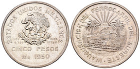 Mexico. 5 pesos. 1950. México. (Km-466). Ag. 27,84 g. AU. Est...60,00.