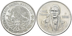Mexico. 100 pesos. 1978. México. (Km-483.2). Ag. 27,77 g. UNC. Est...25,00.
