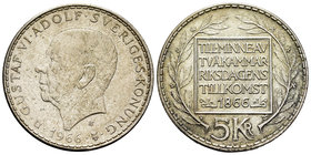Sweden. 5 coronas. 1966. (Km-839). Ag. 18,15 g. Choice VF. Est...18,00.