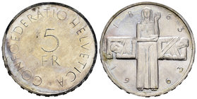 Switzerland. 5 francos. 1763. Bern. B. (Km-51). Ag. 15,04 g. Centenario de la Cruz Roja. UNC. Est...25,00.