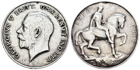 United Kingdom. George VI. Medalla. 1917. Ag. 28,64 g. Participación Británica en la primera guerra mundial. Restos de soldadura a las 12h. Sin cinta ...