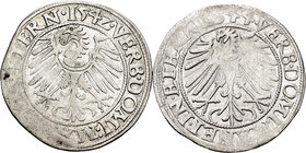 Germany. Lote de 2 piezas de plata de Prussia, 1592 y 1594. A EXAMINAR. VF/Choice VF. Est...30,00.