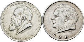 Austria. Lote de 2 piezas de 2 schillings, 1928 y 1929. A EXAMINAR. Almost XF/XF. Est...30,00.
