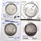 Canada. Lote de 7 piezas de 50 cents de Canadá en época de la reina Victoria, 1870, 1894, 1899 (4) y 1900. A EXAMINAR. Almost VF/VF. Est...200,00.
