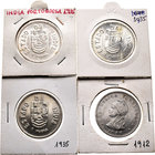 Portuguese India. Lote de 4 piezas de 1 rupia de la India Portuguesa, 1912 y 1935 (3). A EXAMINAR. XF/Almost UNC. Est...100,00.