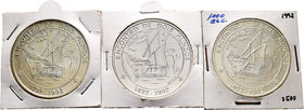 Portugal. Lote de 3 piezas de 1000 escudos de Portugal 1992, Encuentro Entre Dos Mundos. A EXAMINAR. UNC. Est...90,00.