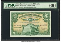 Gibraltar Government of Gibraltar 1 Pound 20.11.1971 Pick 18b PMG Gem Uncirculated 66 EPQ. 

HID09801242017