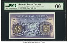 Guernsey States of Guernsey 5 Pounds ND (1969-75) Pick 46c PMG Gem Uncirculated 66 EPQ. 

HID09801242017