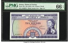Jersey States of Jersey 10 Pounds ND (1972) Pick 10a PMG Gem Uncirculated 66 EPQ. 

HID09801242017