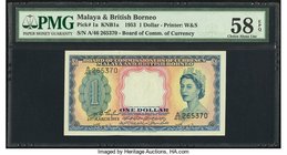 Malaya and British Borneo Board of Commissioners of Currency 1 Dollar 21.3.1953 Pick 1a B101 KNB1a PMG Choice About Unc 58 EPQ. 

HID09801242017