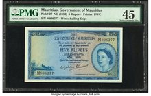 Mauritius Government of Mauritius 5 Rupees ND (1954) Pick 27 PMG Choice Extremely Fine 45. Minor repairs.

HID09801242017