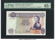 Mauritius Bank of Mauritius 50 Rupees ND (1967) Pick 33c PMG Gem Uncirculated 65 EPQ. 

HID09801242017