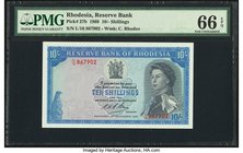 Rhodesia Reserve Bank of Rhodesia 10 Shillings 10.9.1968 Pick 27b PMG Gem Uncirculated 66 EPQ. 

HID09801242017
