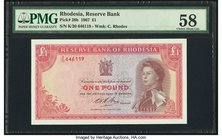 Rhodesia Reserve Bank of Rhodesia 1 Pound 18.8.1967 Pick 28b PMG Choice About Unc 58. 

HID09801242017