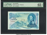 Seychelles Government of Seychelles 10 Rupees 1.1.1974 Pick 15b PMG Gem Uncirculated 65 EPQ. SCUM note.

HID09801242017