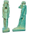 EGIPTO. AMULETO DE BAJA ÉPOCA (664-525 a.C.). Divinidad Thot. Fayenza vitrificada. Altura 55 mm.