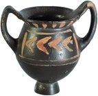 MAGNA GRECIA. Lekythos. Apulia. Siglo IV-III a.C. Cerámica de barniz negro. Altura 6,5 cm.
