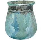 ROMA. Vaso con irisaciones (s. II-III d.C.). Vidrio. Altura 12,0 cm.