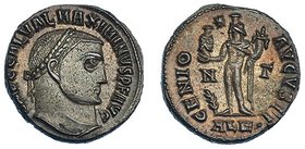 MAXIMINO II. Follis. Alejandría (312). RIC-160b. MBC+/EBC-. Ex Colección Dattari.