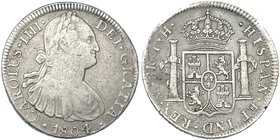 8 reales. 1804. México. TH. VI-802. BC+/MBC-.