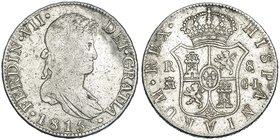 8 reales. 1815. Madrid. GJ. VI-1066. Pequeñas marcas. BC+/MBC-.