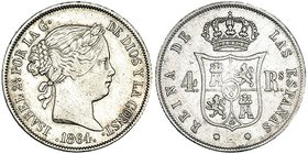 4 reales. 1864. Sevilla. VI-426. MBC/MBC-.