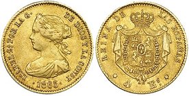 4 escudos. 1865. Madrid. VI-570. MBC.