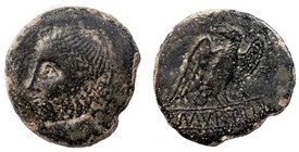 MURTILI. As. A/ Cabeza barbada a izq. R/ Águila con alas explayadas a der. y cabeza vuelta; debajo, entre dos líneas, ley. MVRTILI. AE 12,95 g. BC+. M...