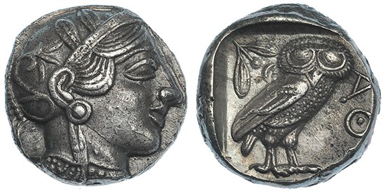 ÁTICA. Atenas. Tetradracma. Similar a la anterior. AR 17,62 g. Ligera pátina. MB...