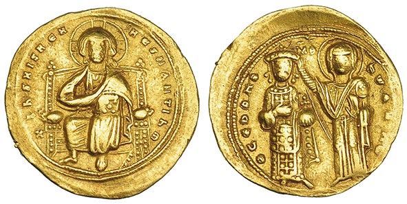 ROMANO III. Histamenon nomisma. Constantinopla (1028-1034). A/ Cristo entronizad...
