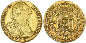 4 escudos. 1774. Madrid. PJ. VI-1459. MBC. Rara.