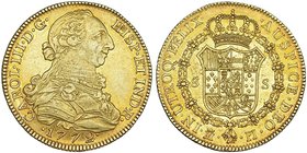 8 escudos. 1772. Madrid. PJ. VI-1619. R.B.O. Bonita pátina. EBC-. Rara.
